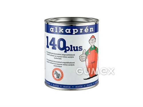 Beztoluénové lepidlo Alkaprén 140 PLUS, lepí veľmi nasiakavé materiály, 0,5l, betón, plsť, jekor, drevo